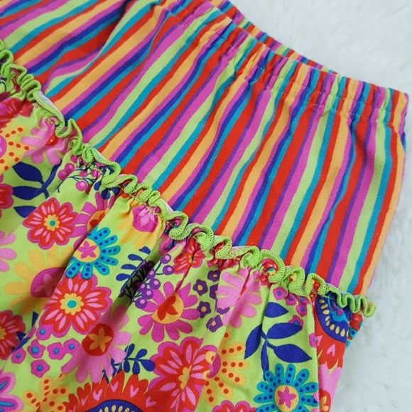 Hanna Andersson Floral And Stripe 2-Piece Outfit - Picture 2 of 8